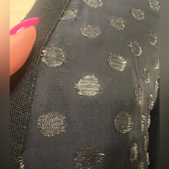 Lanvin polka dot black V-neck sweater / cardigan excellent condition, size M - Picture 3 of 7